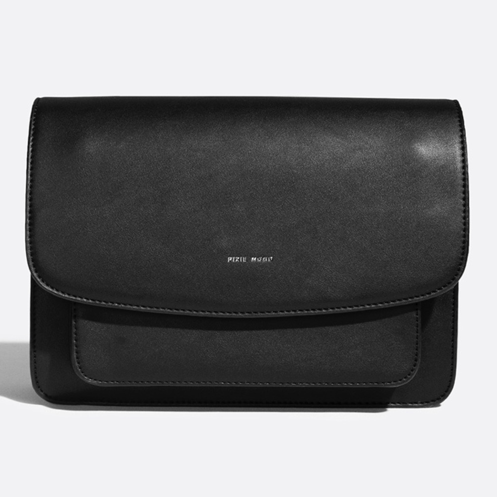 Pixie Mood Vegan Leather Black Zoe Crossbody Bag